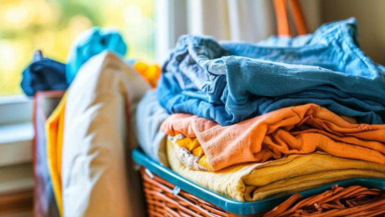 laundry bag for travel, a symbolic graphic of clothes which are ready to wash